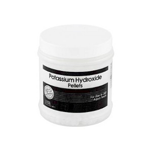 &Eacute;lectrolyte. Hydroxyde de potassium KOH 